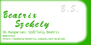 beatrix szekely business card